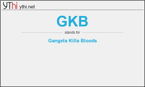 What does GKB mean? What is the full form of GKB?