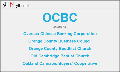 What does OCBC mean? What is the full form of OCBC?