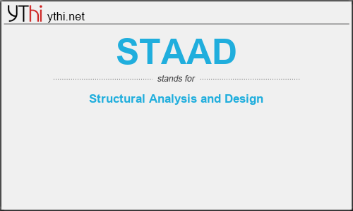 What does STAAD mean? What is the full form of STAAD?