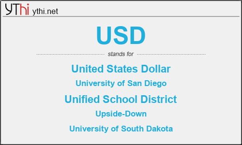 What does USD mean? What is the full form of USD?