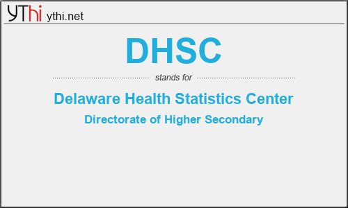 What does DHSC mean? What is the full form of DHSC?