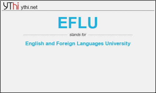What does EFLU mean? What is the full form of EFLU?