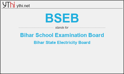 What does BSEB mean? What is the full form of BSEB?