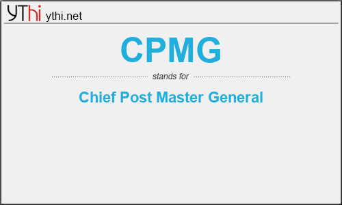 What does CPMG mean? What is the full form of CPMG?