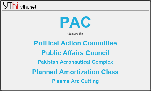 What does PAC mean? What is the full form of PAC?