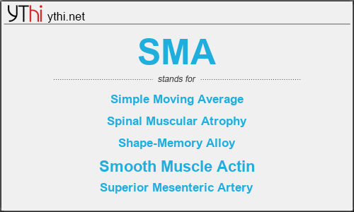 What does SMA mean? What is the full form of SMA?