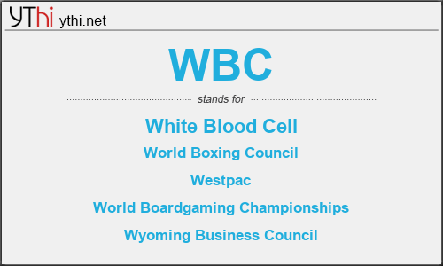 What does WBC mean? What is the full form of WBC?