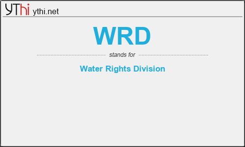 What does WRD mean? What is the full form of WRD?
