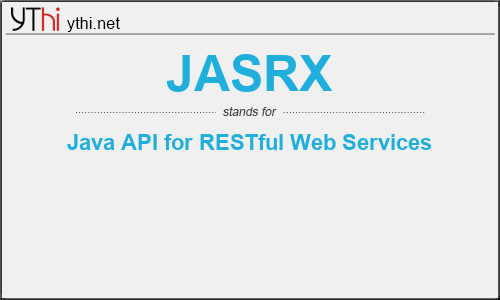 What does JASRX mean? What is the full form of JASRX?