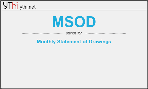 What does MSOD mean? What is the full form of MSOD?