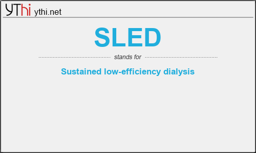 What does SLED mean? What is the full form of SLED?