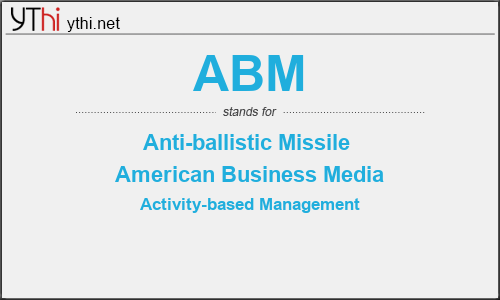 What does ABM mean? What is the full form of ABM?