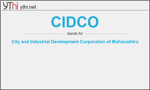 What does CIDCO mean? What is the full form of CIDCO?
