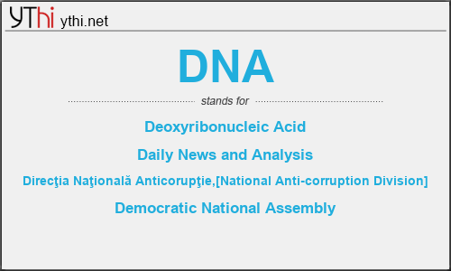 What does DNA mean? What is the full form of DNA?