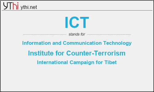 What does ICT mean? What is the full form of ICT?