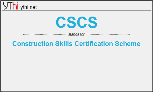 What does CSCS mean? What is the full form of CSCS?