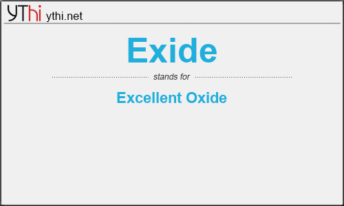What does EXIDE mean? What is the full form of EXIDE?