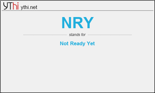 What does NRY mean? What is the full form of NRY?