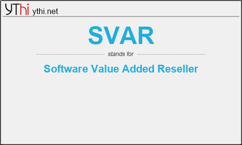 What does SVAR mean? What is the full form of SVAR?