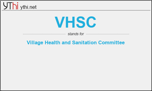 What does VHSC mean? What is the full form of VHSC?