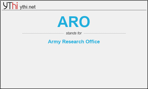 What does ARO mean? What is the full form of ARO?