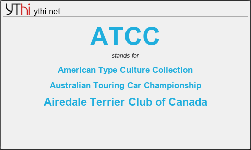 What does ATCC mean? What is the full form of ATCC?