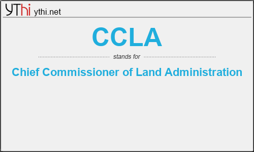 What does CCLA mean? What is the full form of CCLA?