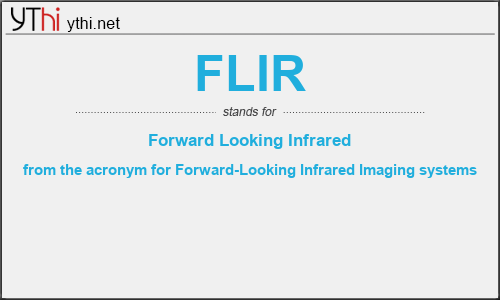 What does FLIR mean? What is the full form of FLIR?