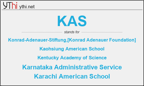 What does KAS mean? What is the full form of KAS?