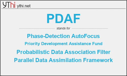 What does PDAF mean? What is the full form of PDAF?