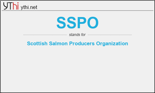 What does SSPO mean? What is the full form of SSPO?