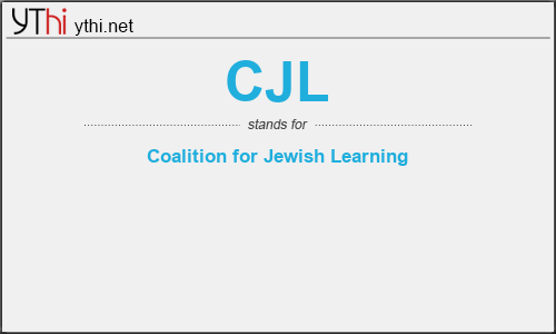 What does CJL mean? What is the full form of CJL?