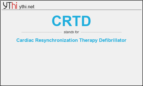 What does CRTD mean? What is the full form of CRTD?