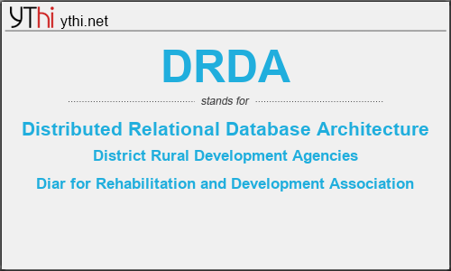 What does DRDA mean? What is the full form of DRDA?