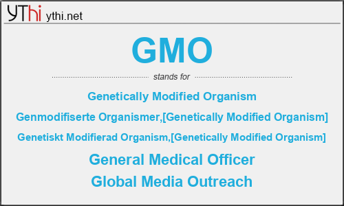 What does GMO mean? What is the full form of GMO?