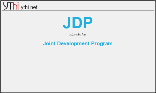 What does JDP mean? What is the full form of JDP?