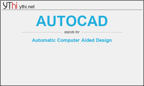 What does AUTOCAD mean? What is the full form of AUTOCAD?