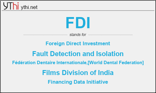 What does FDI mean? What is the full form of FDI?
