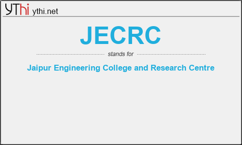 What does JECRC mean? What is the full form of JECRC?