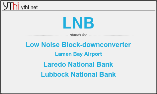 What does LNB mean? What is the full form of LNB?