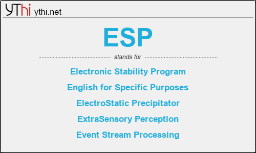 What does ESP mean? What is the full form of ESP? » English ...