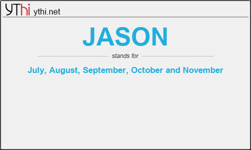 What does JASON mean? What is the full form of JASON?