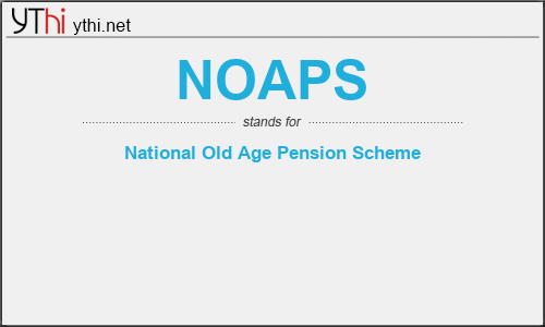 What does NOAPS mean? What is the full form of NOAPS?