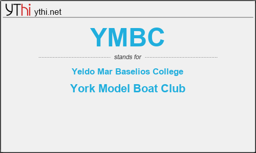 What does YMBC mean? What is the full form of YMBC?