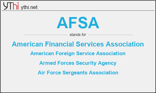 What does AFSA mean? What is the full form of AFSA?