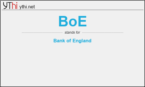 What does BOE mean? What is the full form of BOE?