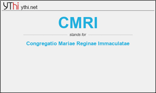 What does CMRI mean? What is the full form of CMRI?