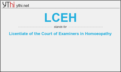 What does LCEH mean? What is the full form of LCEH?