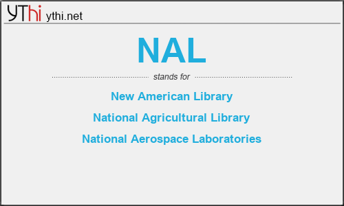 What does NAL mean? What is the full form of NAL?