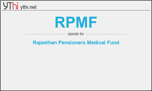 What does RPMF mean? What is the full form of RPMF?